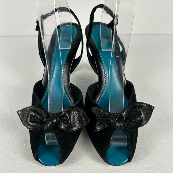💕Cole Haan Elegant Black Women's Slingback Heels 8 - Picture 4 of 9